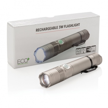 Logotrade promotional item picture of: Rechargeable 3W flashlight